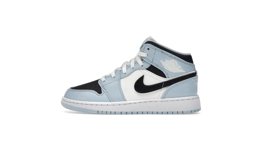 Air Jordan 1 Mid Ice Blue Black GS