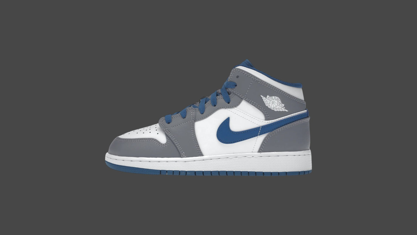 Air Jordan 1 Mid True Blue GS